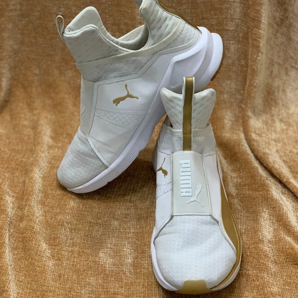 puma fierce gold women's training shoes
